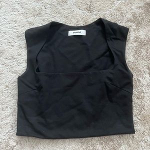 Danielle Guzio black crop top